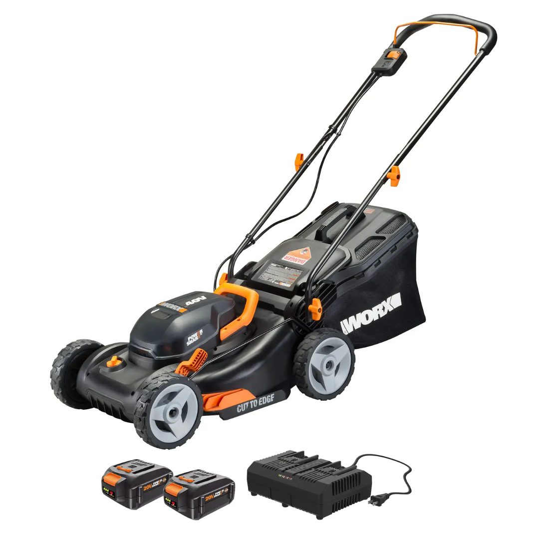 Worx WG743 40V Power Share 4.0Ah 17" Cordless Lawn Mower