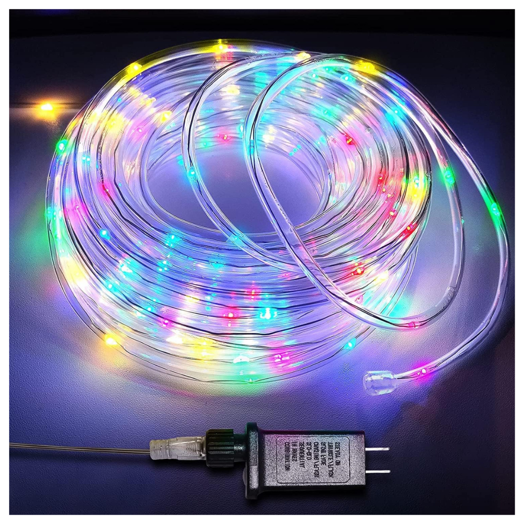 66ft 200 LED Waterproof Colorful Rope Lights With Plug