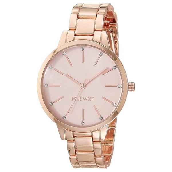 Nine West Women's Japanese Quartz Dress Watch With Metal Strap