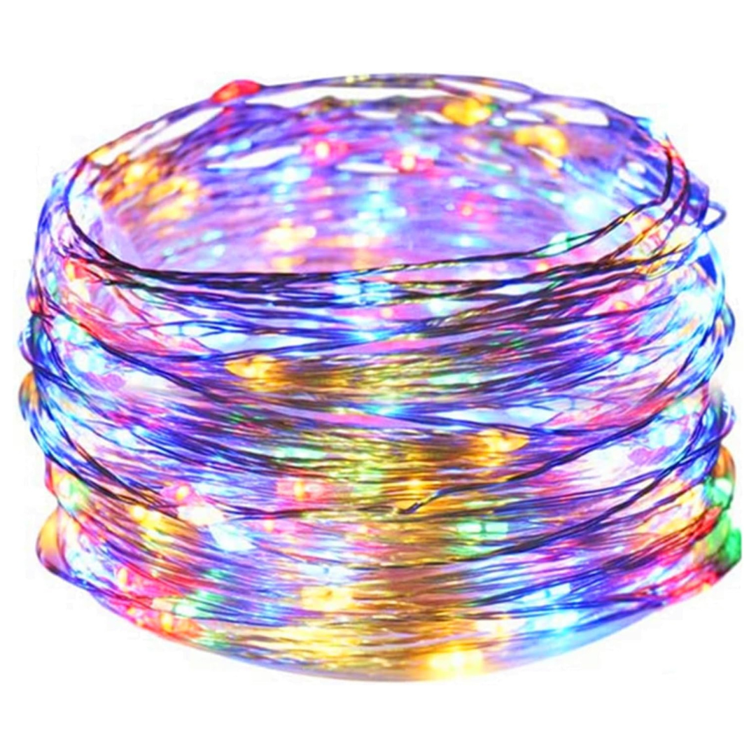 33ft 100 LED Silver Wire Fairy Battery Operated String Lights