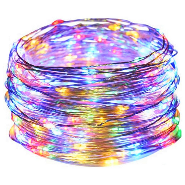 33ft 100 LED Silver Wire Fairy Battery Operated String Lights