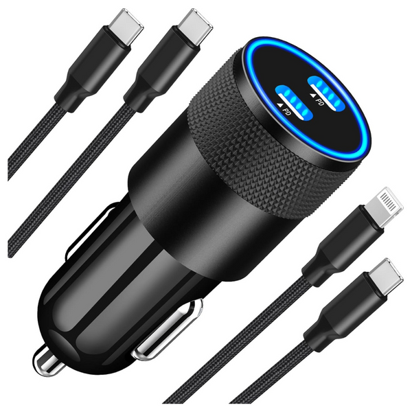 72W Dual PD Car Fast Charger - Apple MFi Certified