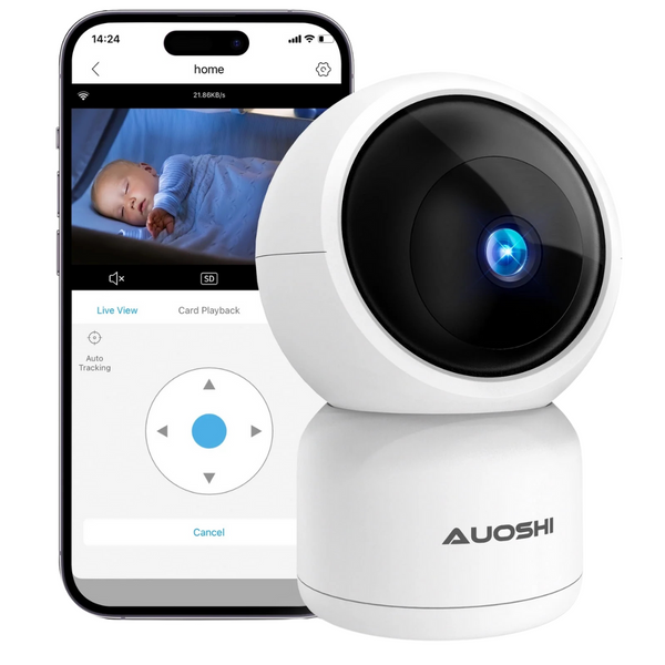 Auoshi 360-Degree Smart 1080P WiFi Video Baby Monitor