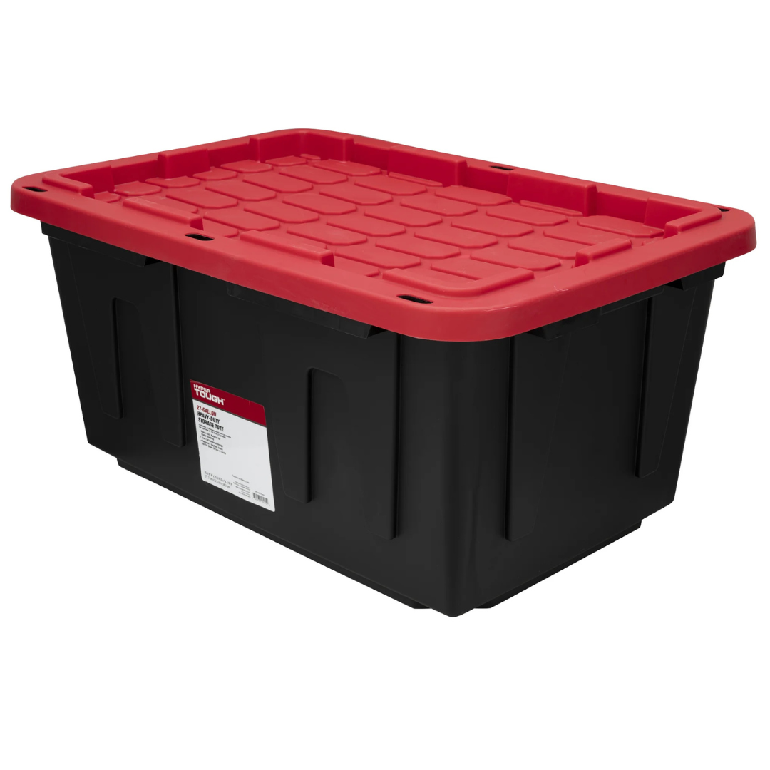 Hyper Tough 27 Gallon Snap Lid Plastic Storage Bin Container