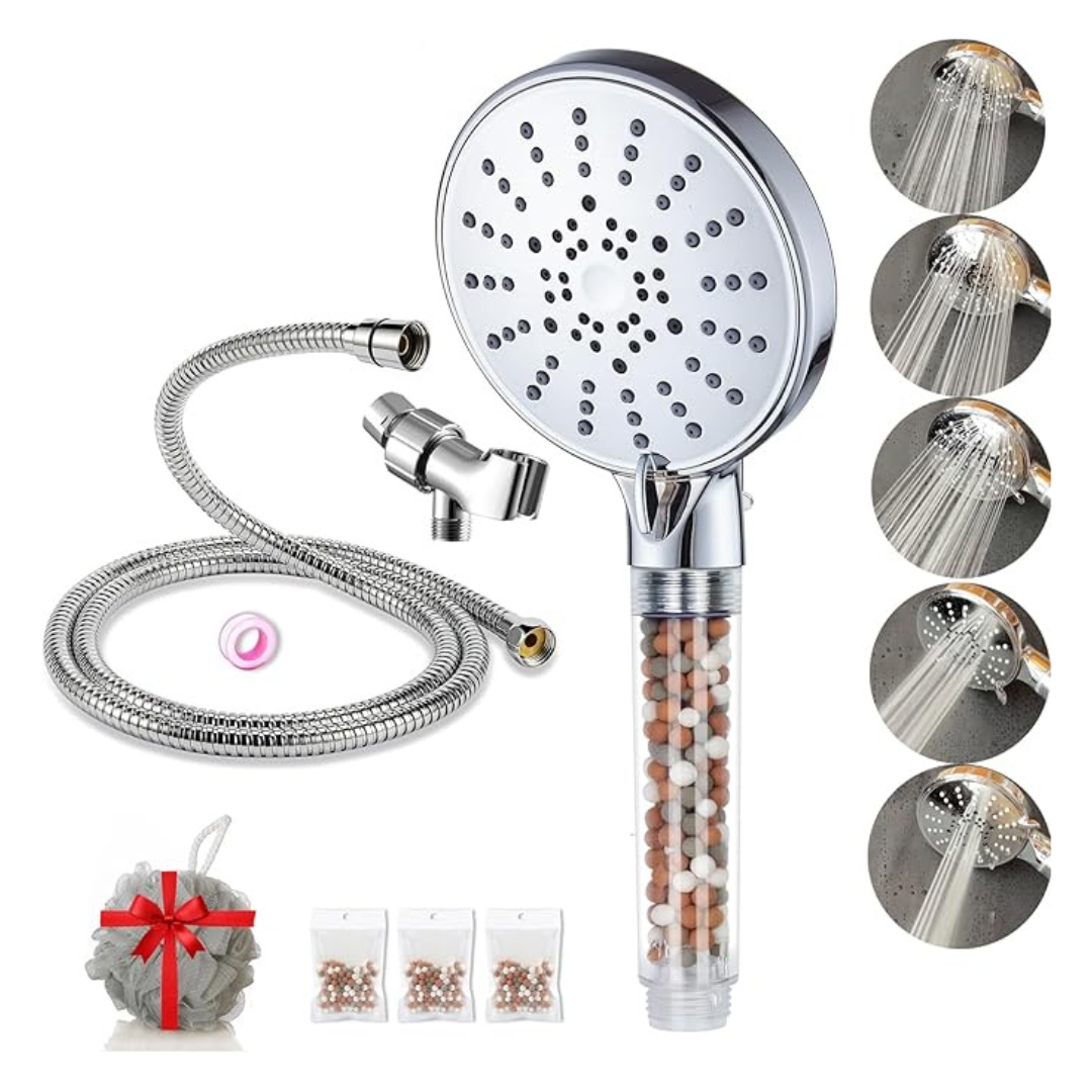 Filtered Shower Head With Handheld & 5 Spray Mode