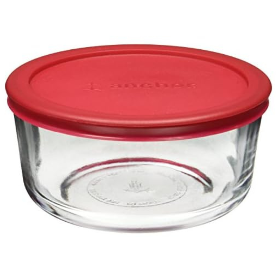 Anchor Hocking Classic Glass Food Storage Container With Lid, 4 Cup