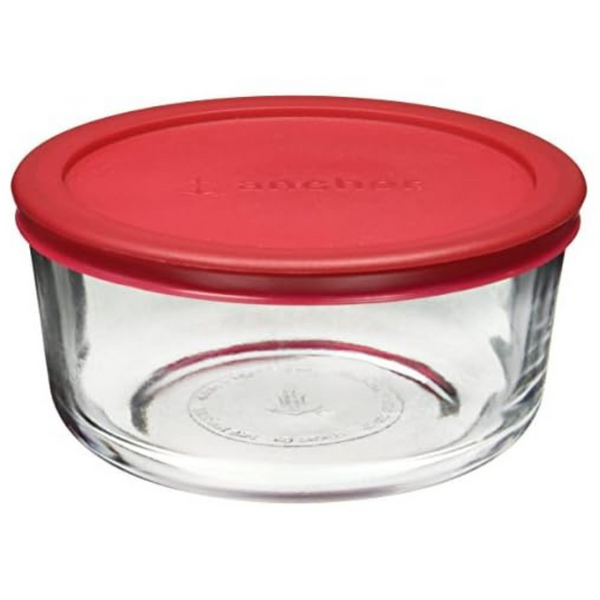 Anchor Hocking Classic Glass Food Storage Container With Lid, 4 Cup