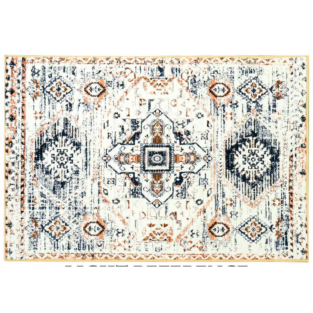 4x6 ft Washable Foldable Vintage Floral Area Rug