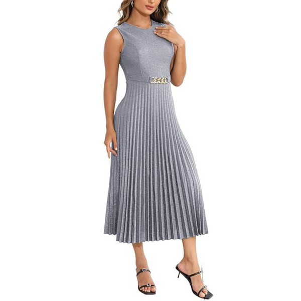 Women's Sleeveless Ankle Length Curvy Evening Vintage Summer Dress