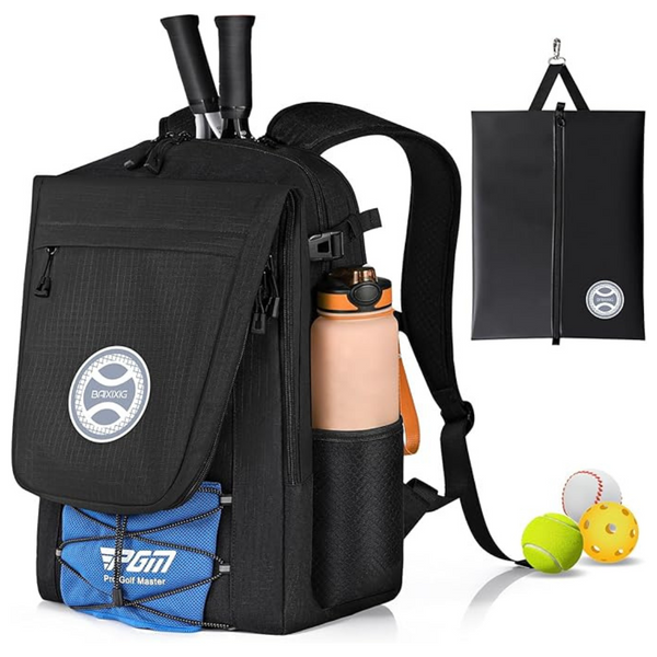 Large Tennis Backpack With Waterproof Shoe Bag