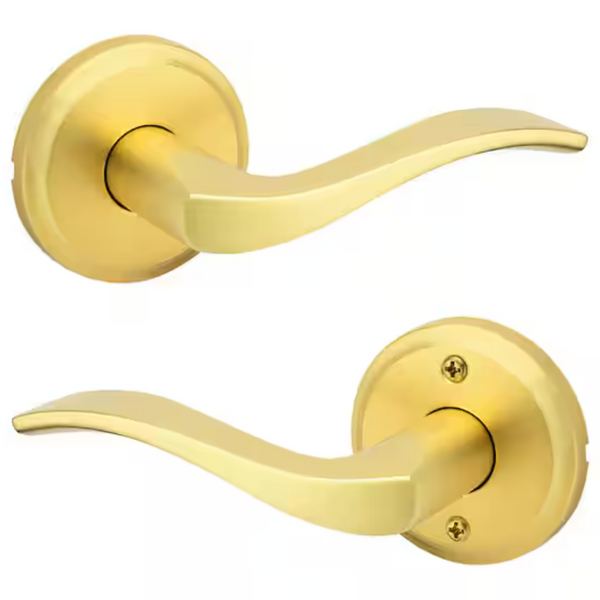 Kwikset Sedona Satin Brass Hall Closet Door Handle