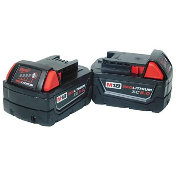 2-Pack Milwaukee M18 48-11-1850 18V 5.0 AH Batteries