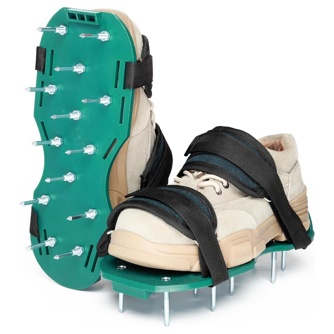 Lawn Aerator Shoes With 5MM Thick Foam Adjustable Straps