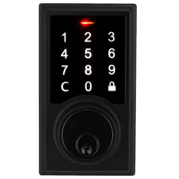 Defiant Square Electronic Single Cylinder Touchpad Deadbolt