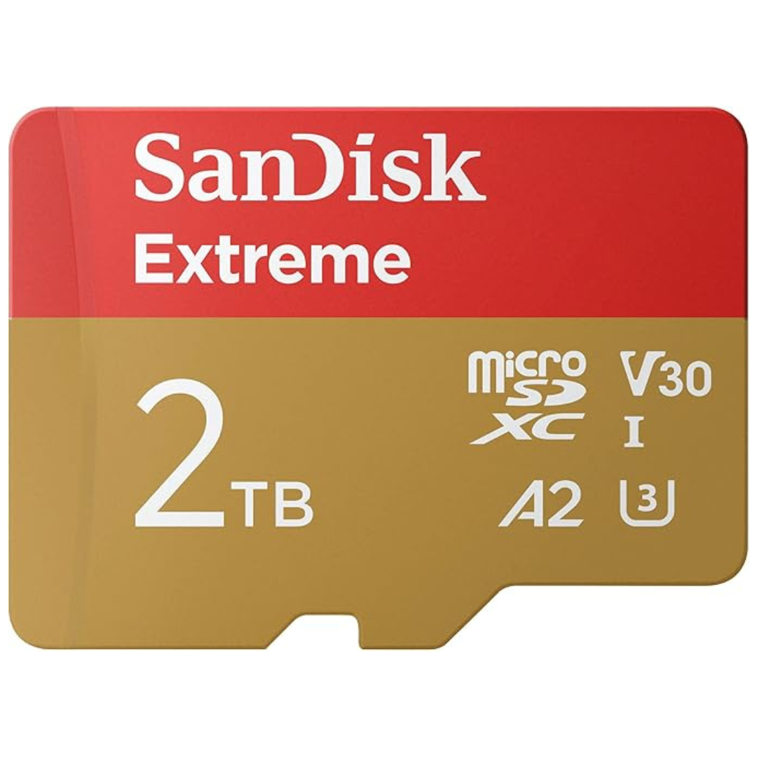 SanDisk Extreme 2TB UHS-I / Class 10 MicroSDXC Memory Card With Adapter