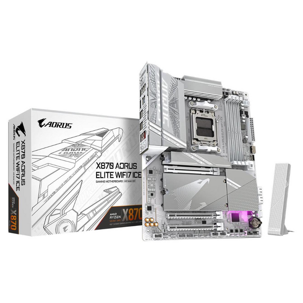 GIGABYTE X870 AORUS Elite WIFI7 ICE AMD AM5 LGA 1718 Motherboard + Patriot Viper Venom RGB 32GB DDR5 Desktop Memory