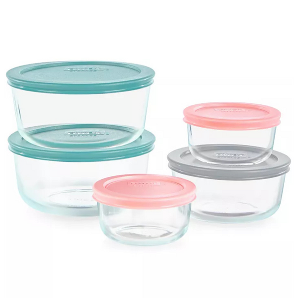 10-Piece Pyrex Simply Store Glass Storage Set With Lids