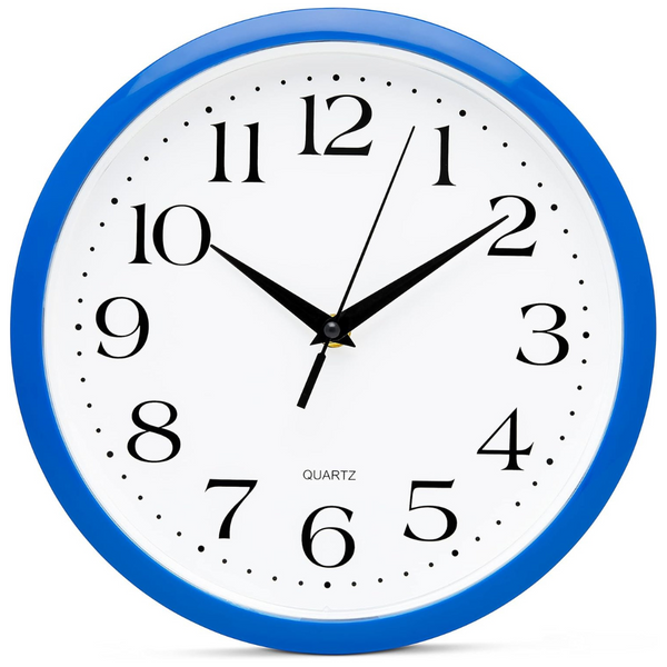 Bernhard Products 10" Blue Quartz Analog Wall Clock