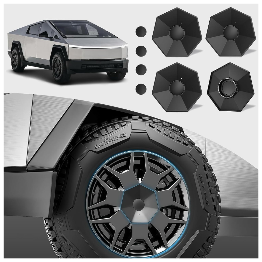 4 Pcs Full Coverage Hub Caps For Tesla Cybertruck