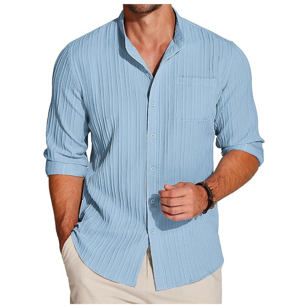 COOFANDY Men's Linen Beach Button Down Textured Shirts