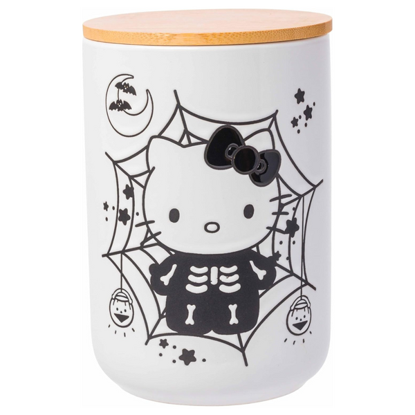 Silver Buffalo Hello Kitty Halloween Skeleton Ceramic Cookie Jar