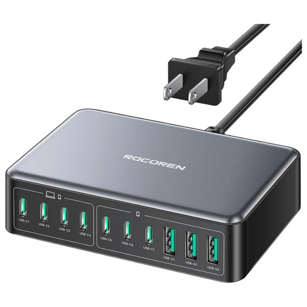 Rocoren 10-Ports 480W USB C Charging Station