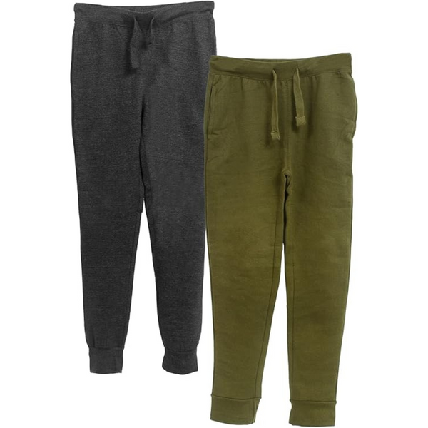 2-Pack Boys Cotton Soft Comfortable French Terry Jogger Pants