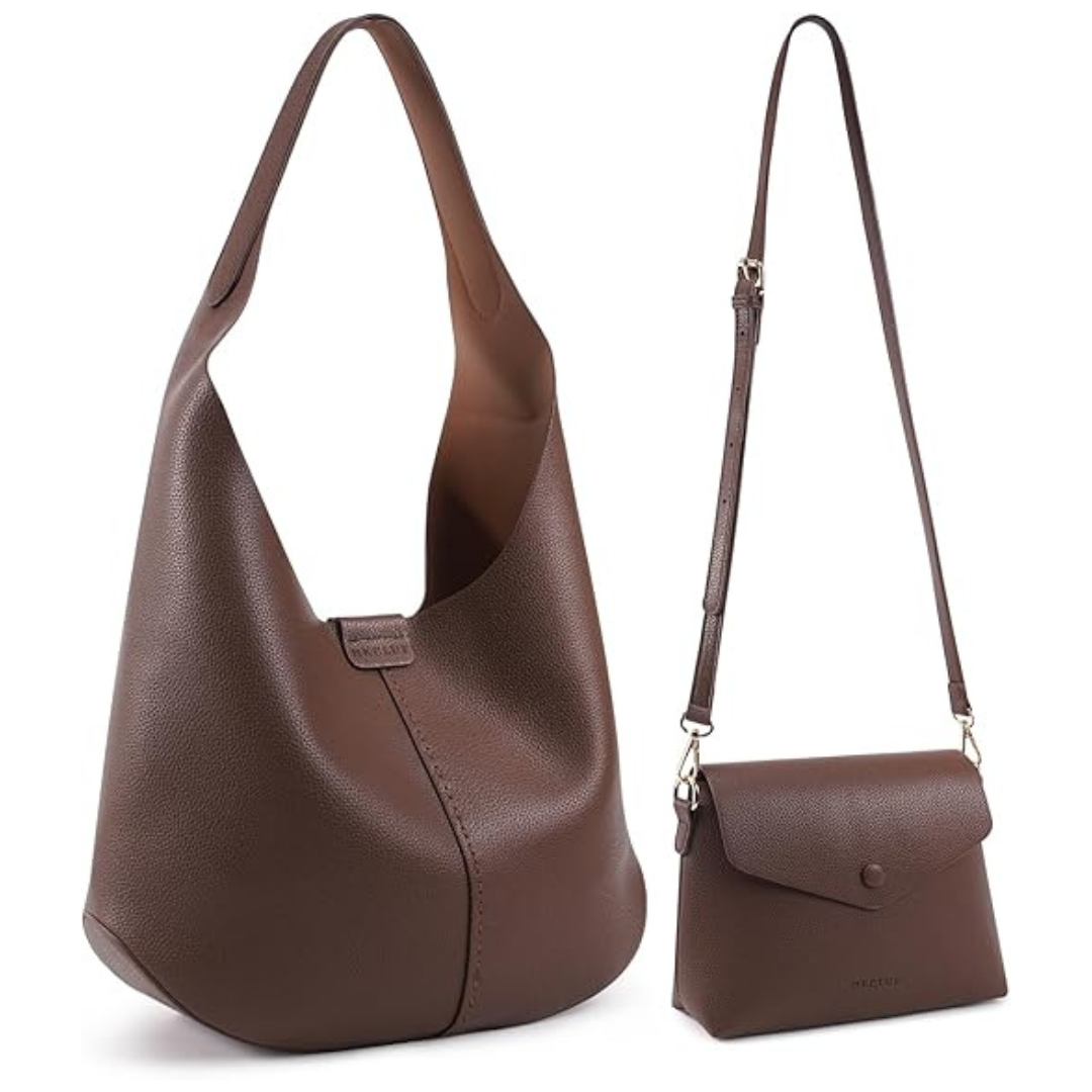 Women's Soft Vegan Leather Shoulder Bags Purses Tote Slouchy Bags