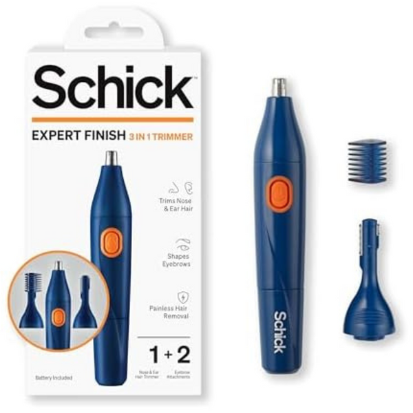 Schick 3-In-1 Hair Trimmer For Nose, Ear & Eyebrows