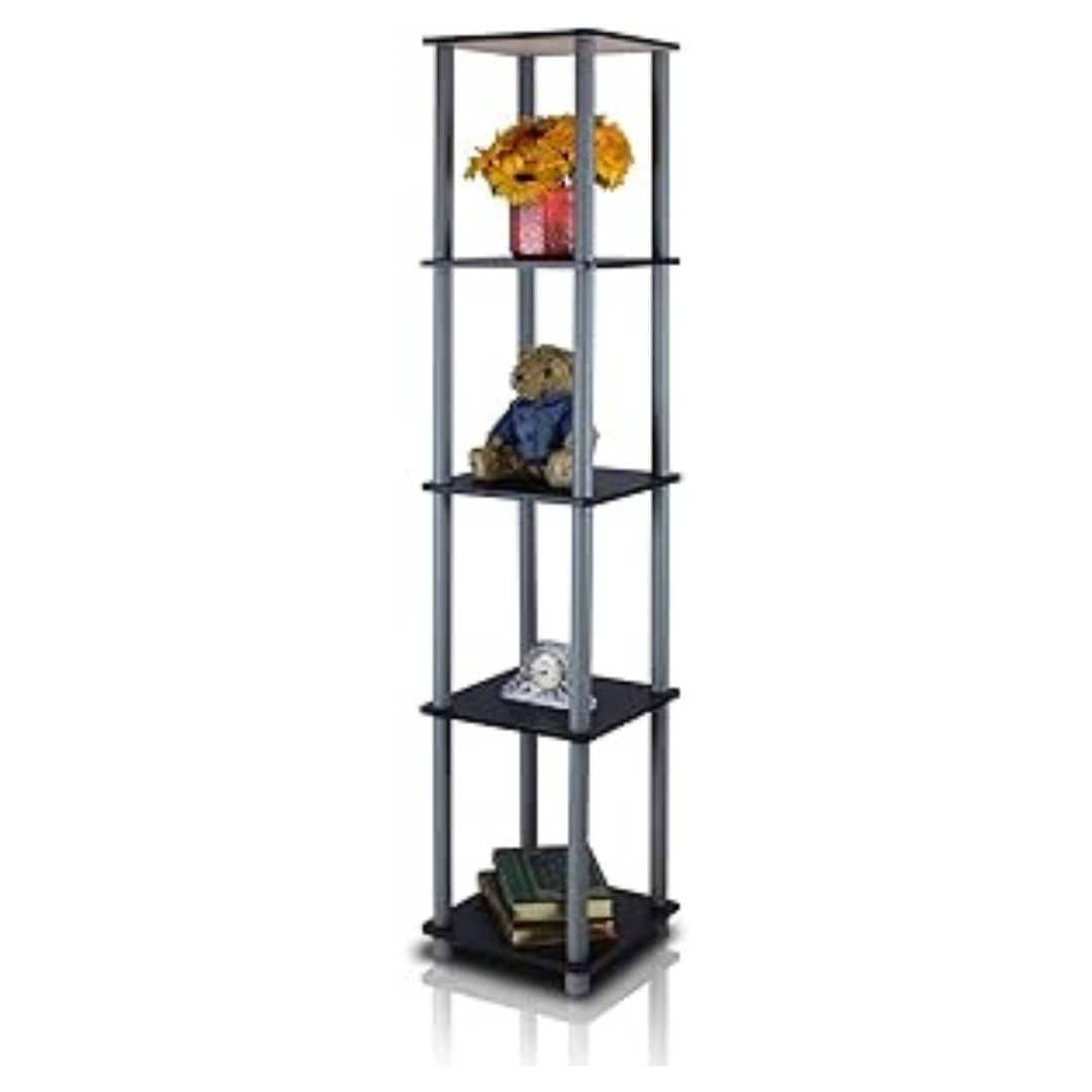 Furinno Turn-N-Tube 5-Tier Corner Square Rack Display Shelf