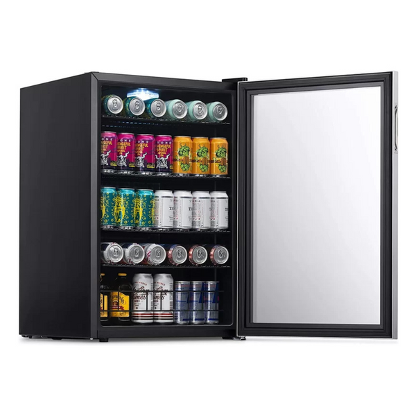 Newair NBC160SS00 160 Can Freestanding Beverage Fridge With SplitShelf