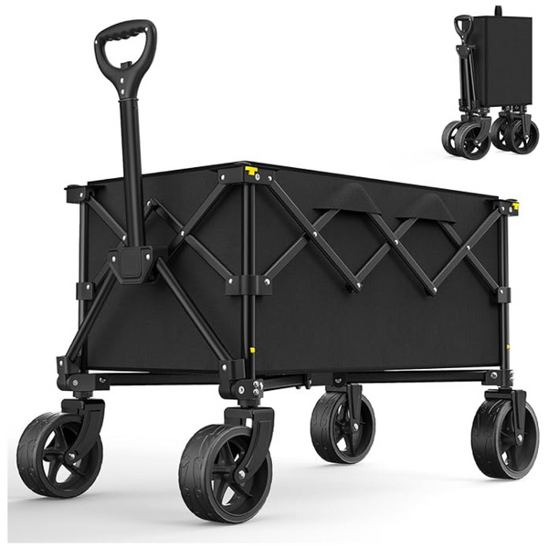 120L Heavy Duty Foldable Wagon Cart With All Terrain Wheels