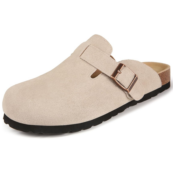 Women's Leather Comfort Soft Footbed Suede Clogs (Various Sizes)