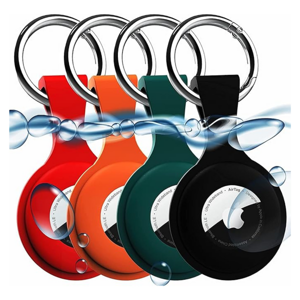 4-Pack Wanchel Protective AirTag Cases With Key Ring