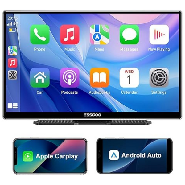 Essgoo 9" Screen Apple Carplay & Android Auto With Light-Sensitive