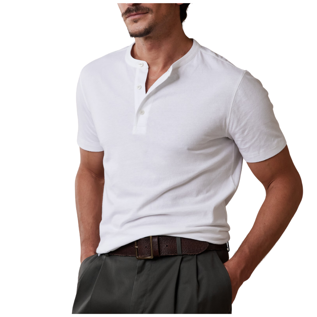 Banana Republic Men's Soft Wash Henley T-Shirt