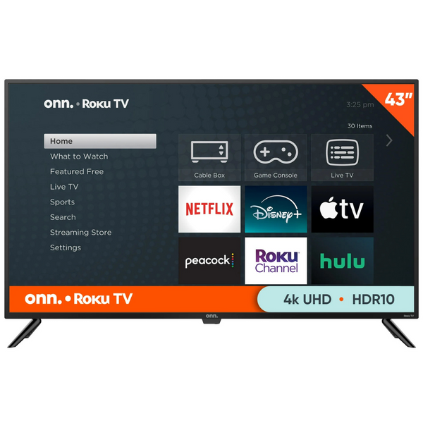 Onn 43" 4K Ultra HDR Smart LED Roku TV