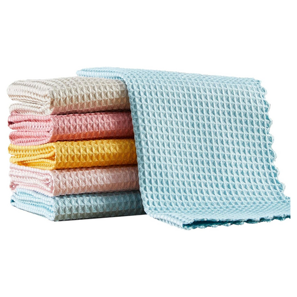 5-Pack Joymoop Waffle Weave Cleaning Cloth