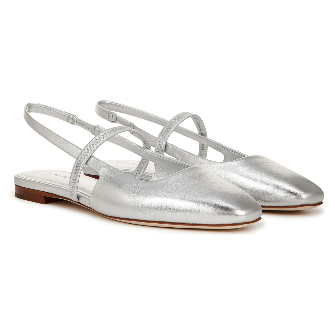 Vince Leather Slingback Flats