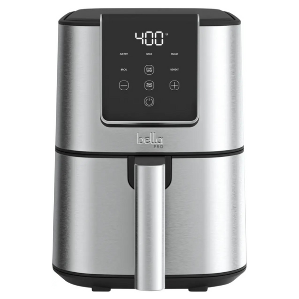 Bella Pro 4-qt Touchscreen Slim Stainless Steel Air Fryer