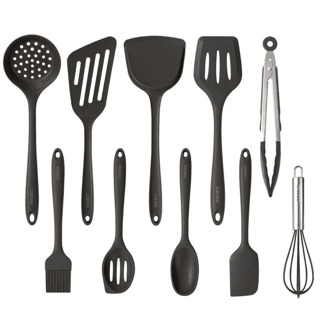 10-Piece Carote Nonstick Silicone Kitchen Cooking Utensils Set