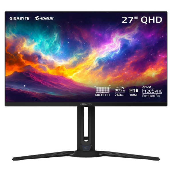 GIGABYTE AORUS FO27Q3 27" WQHD 360Hz 0.03ms QD-OLED Freesync Gaming Monitor