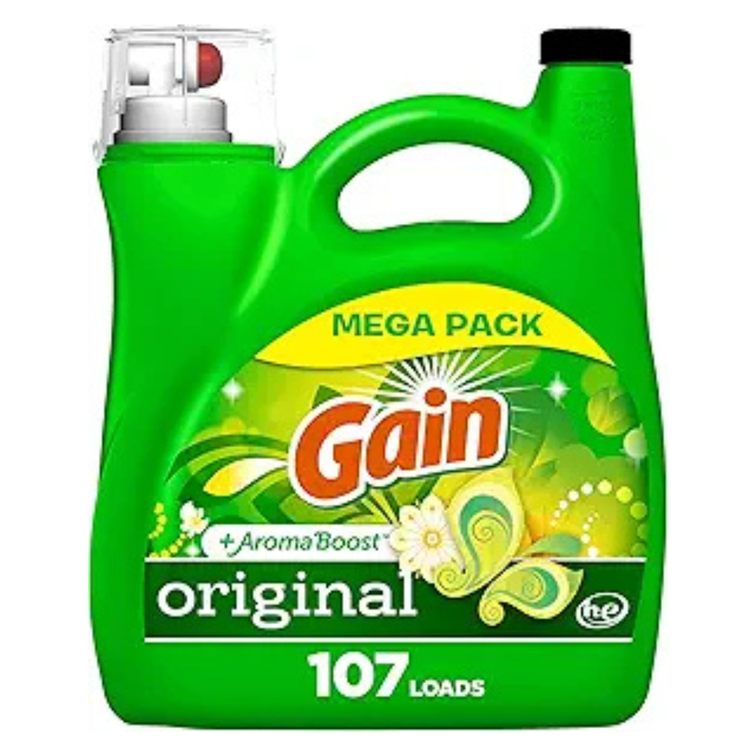 4-Pack 154oz Gain + Aroma Boost Liquid Laundry Detergent (Original Scent)