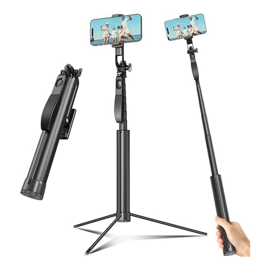 72" Extendable Selfie Stick Travel Tripod W/ Remote Control