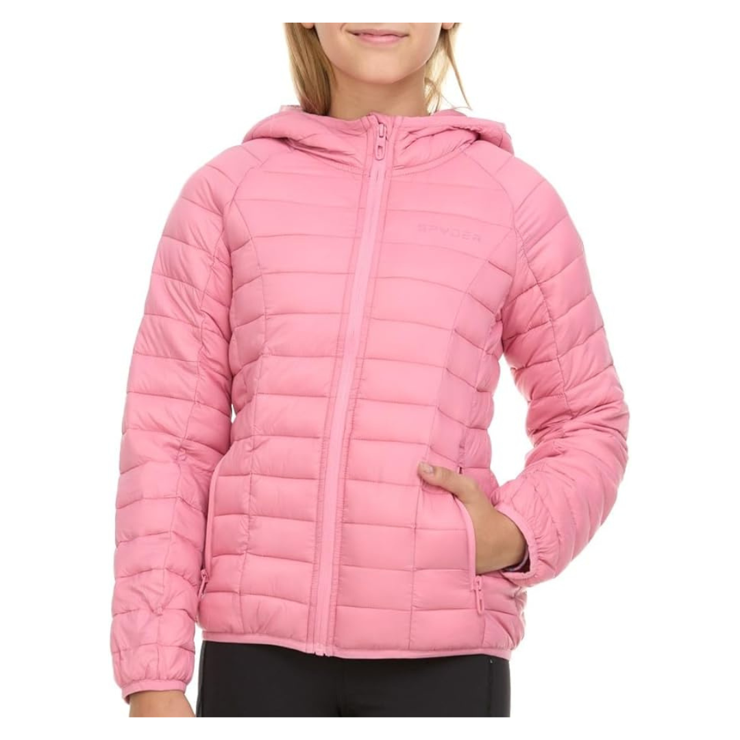 Spyder Girls Winter Lightweight Puffer Jacket With Hood Packable (3 Colors)