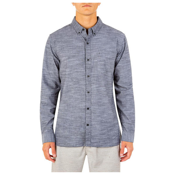 Hurley Men's One And Only Textured Long Sleeve Up Button Down Shirt