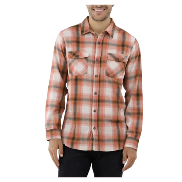 Burnside Men's Modern Fit Plaid Flannel Shirt With Long Sleeves