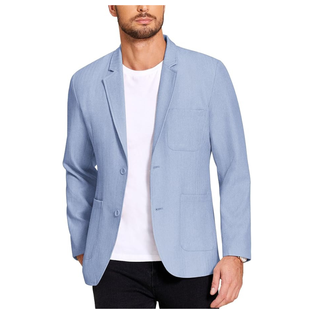 Coofandy Men's Lightweight Two Button Slim Fit Casual Suit Jacket