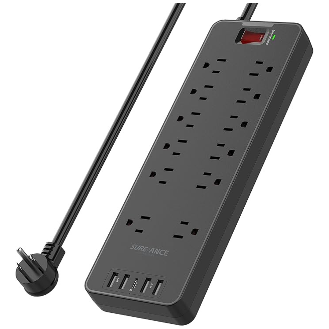 ETL Certified Surge Protector Power Strip 12 +4 Outlets