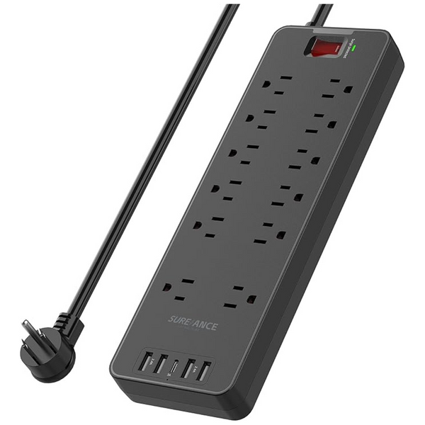 ETL Certified Surge Protector Power Strip 12 +4 Outlets